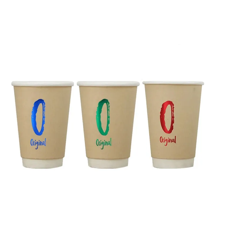 25 Piece Bamboo Double Wall Paper Cups For Hot / Cold Drinks Natural & Eco Friendly