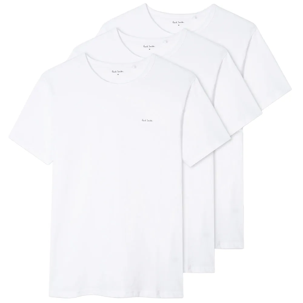 3-Pack Logo Organic Cotton T-Shirts, White