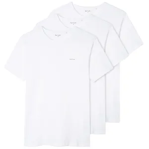 3-Pack Logo Organic Cotton T-Shirts, White
