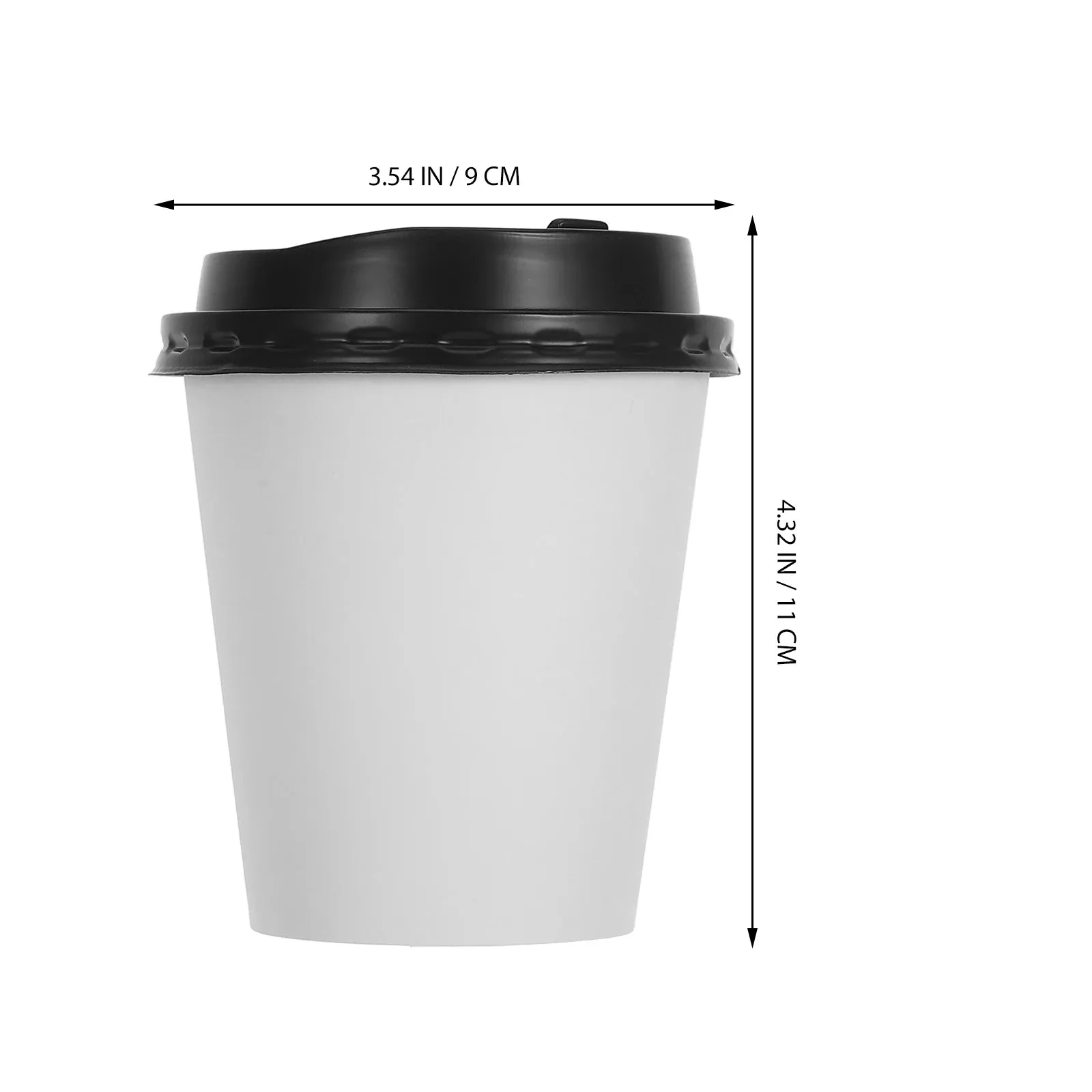 50 Disposable Coffee Cups Insulated Double Layer Paper Milk Tea Cafes Parties