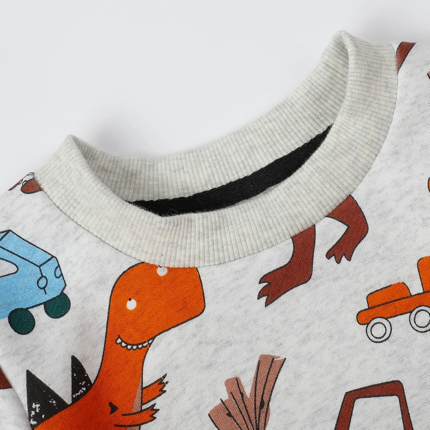 Akyzic Boy Dinosaur Sweatshirts Toddler Long Sleeve Cotton Space Pullover Cartoon T-Shirts Sport Top Tee For Kids 2-7T