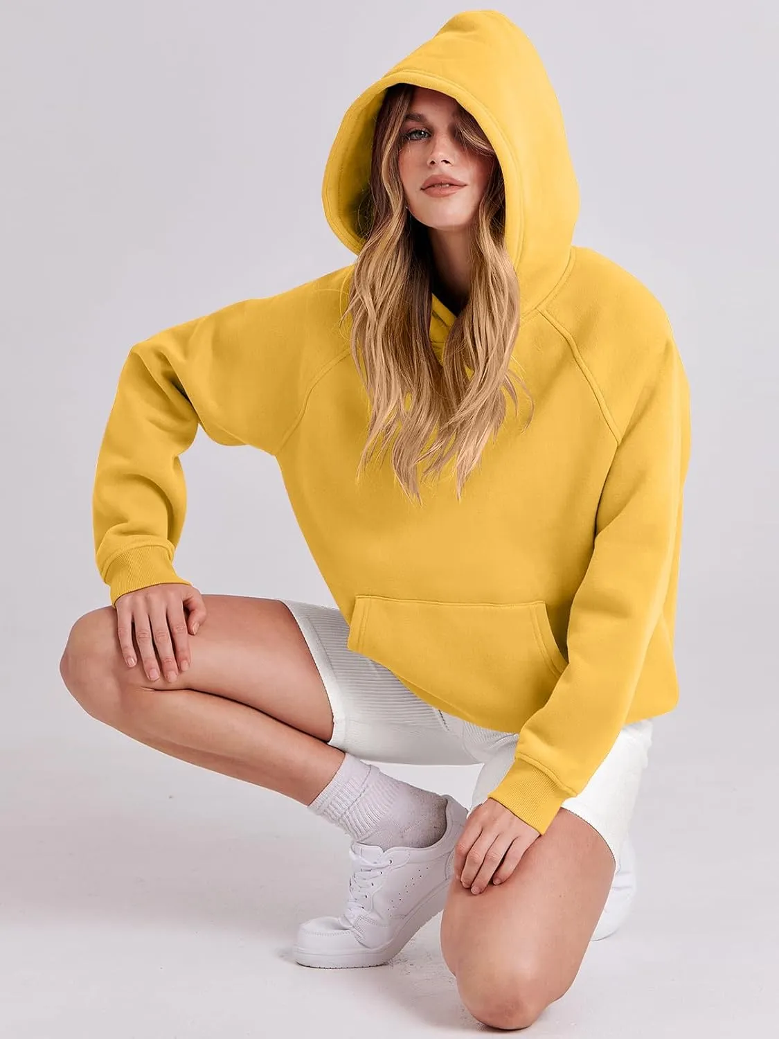 ANRABESS Women Hoodies Oversized Fleece Long Sleeve Comfy Casual Basic Pullover Sweatshirts 2025 Fall Outfits Y2K Clothes