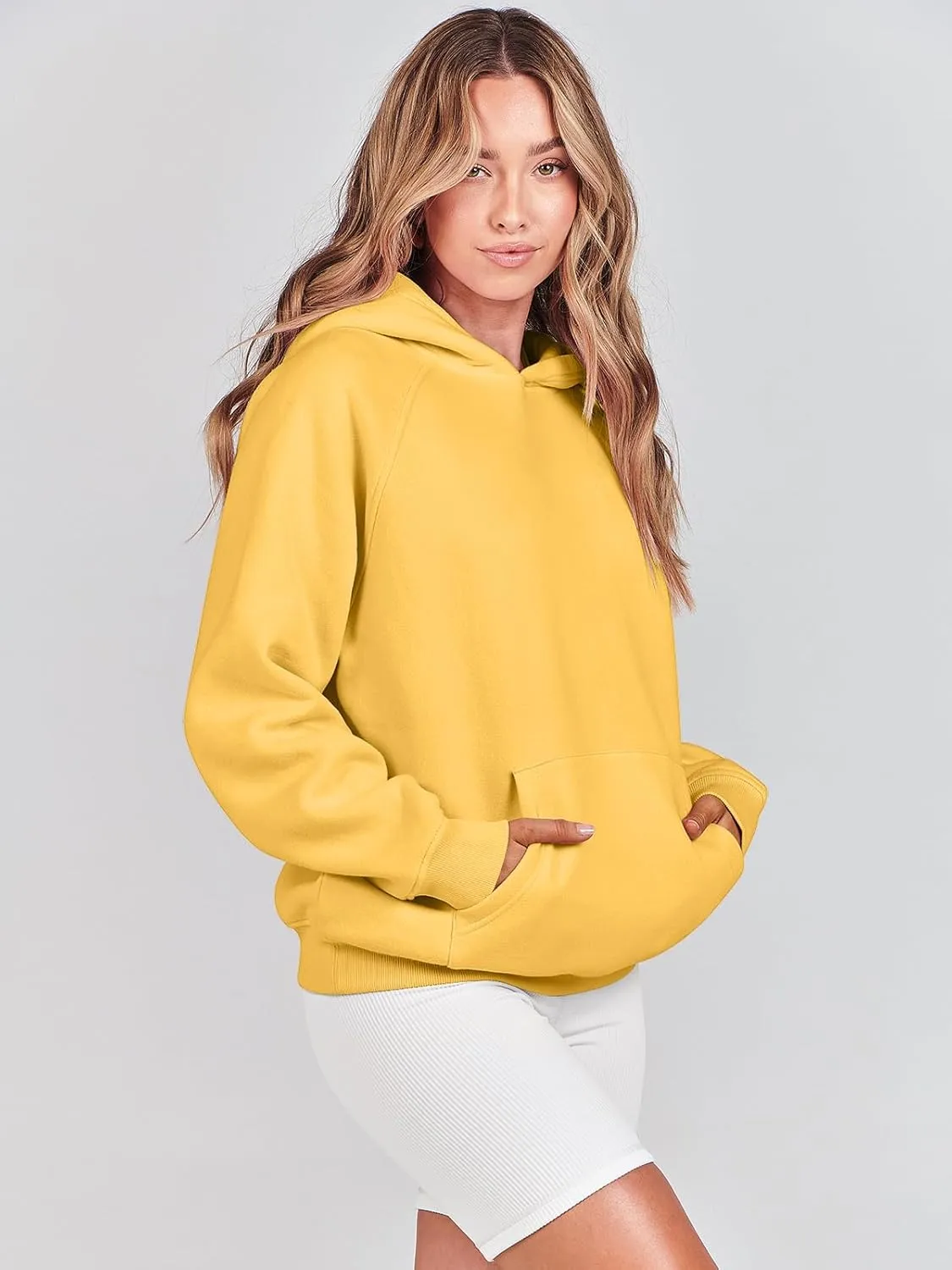 ANRABESS Women Hoodies Oversized Fleece Long Sleeve Comfy Casual Basic Pullover Sweatshirts 2025 Fall Outfits Y2K Clothes