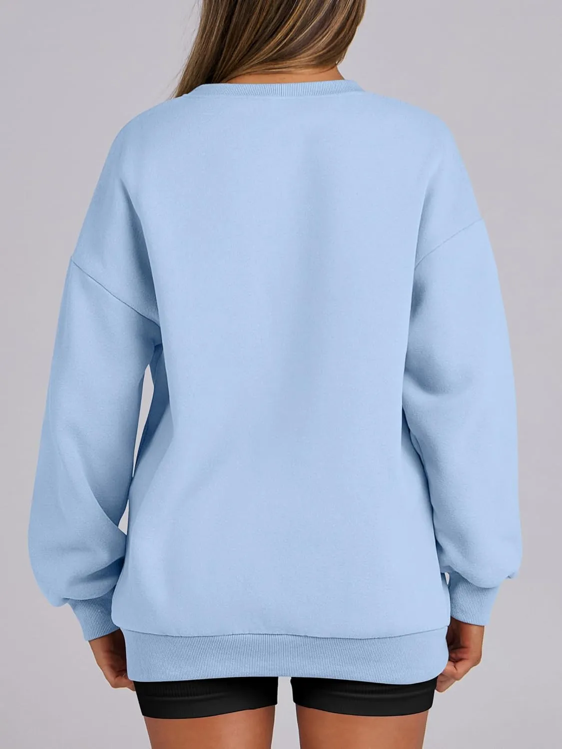 ANRABESS Womens Sweatshirts Oversized Fleece Crew Neck Pullover Hoodies Casual Comfy 2025 Fall Fashion Basic Sweatshirt