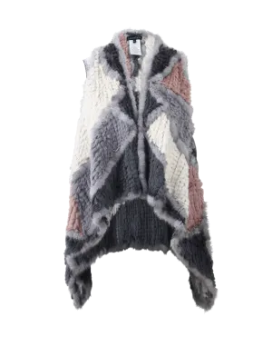Asymmetrical Pattern Fur Vest