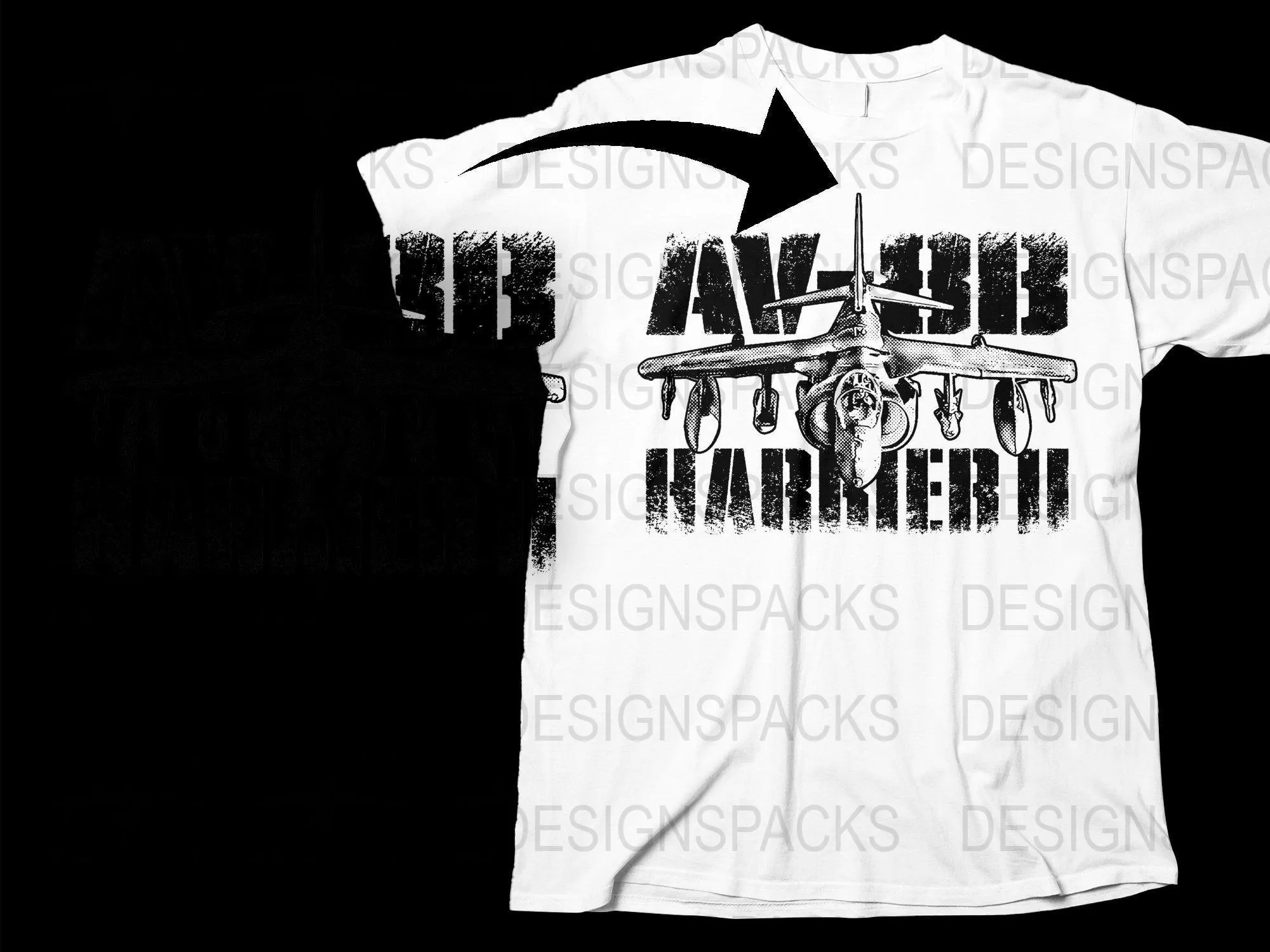 AV-8B Harrier II Powerful Jet Fighter Png Digital Download