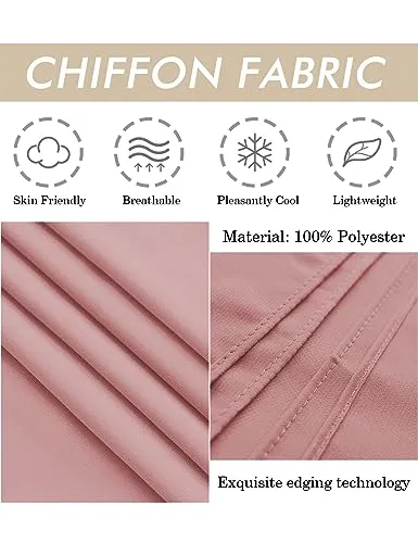 BEAUZSUZSANA Women Chiffon Shawls and Wraps for Evening Dresses Wedding Party Travel Scarves Pashmina Bikini Cover Up (Mauve)