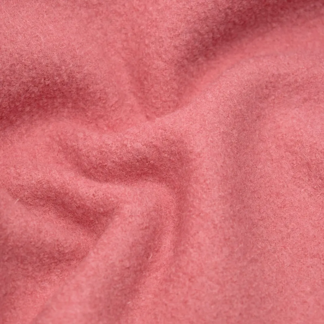 Boiled Wool Coating - Rose