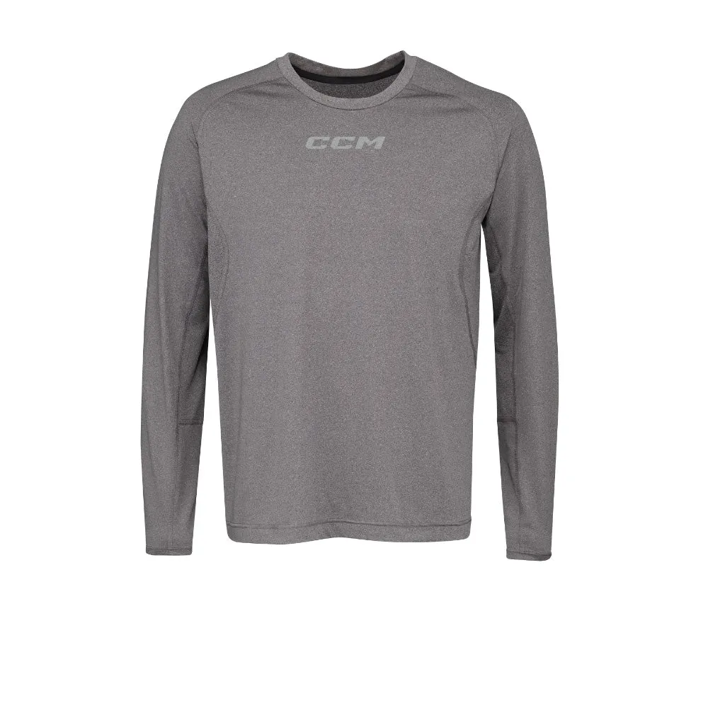 CCM GREY LONG SLEEVE TRAINING SHIRT