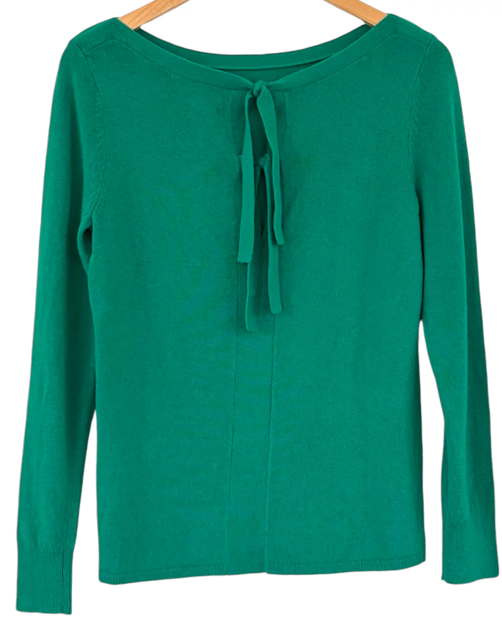 Cool Winter Pinehurst Bow-Back Boatneck Wool Sweater