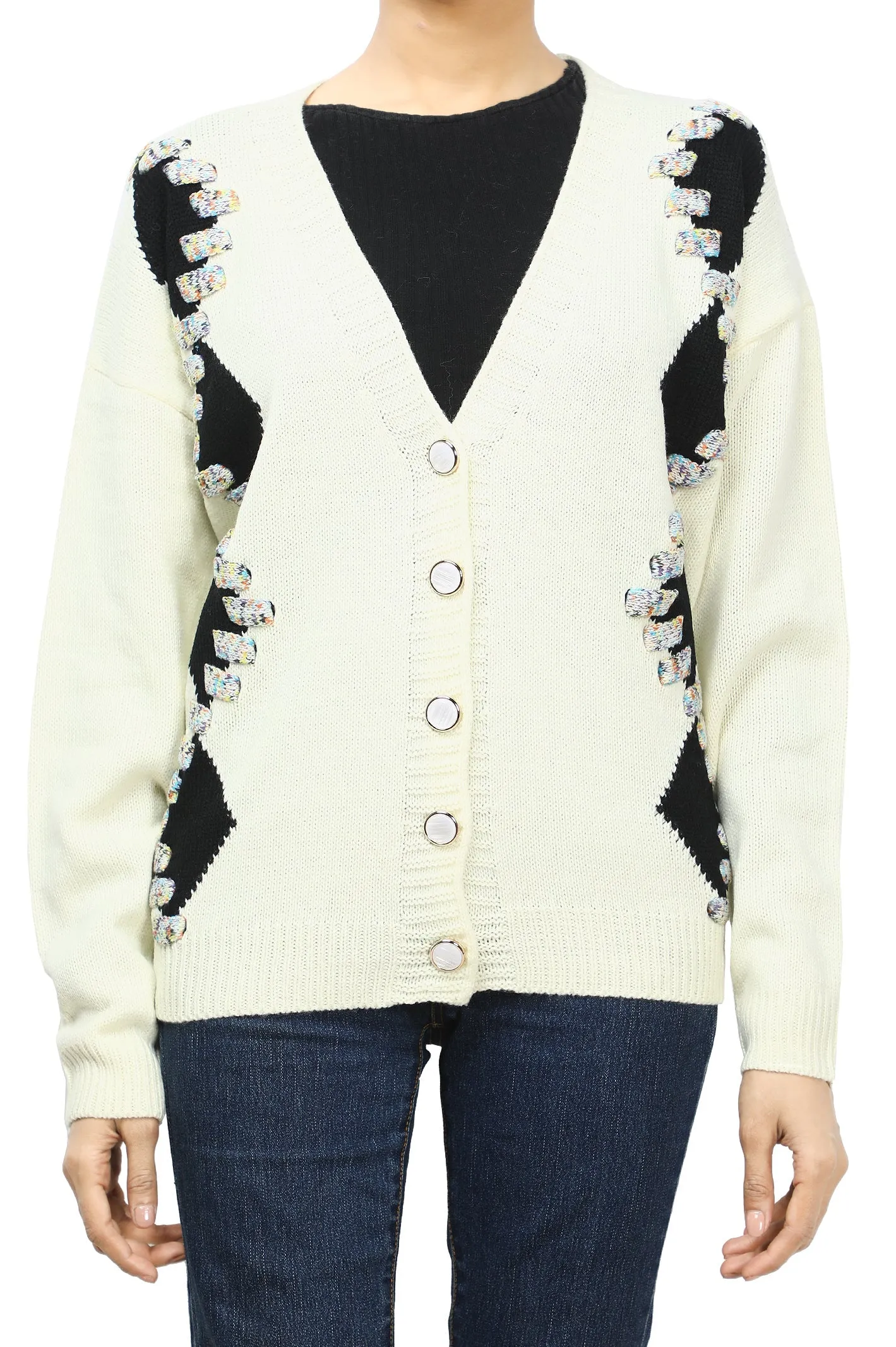 Cream Wool Sweater for Womens