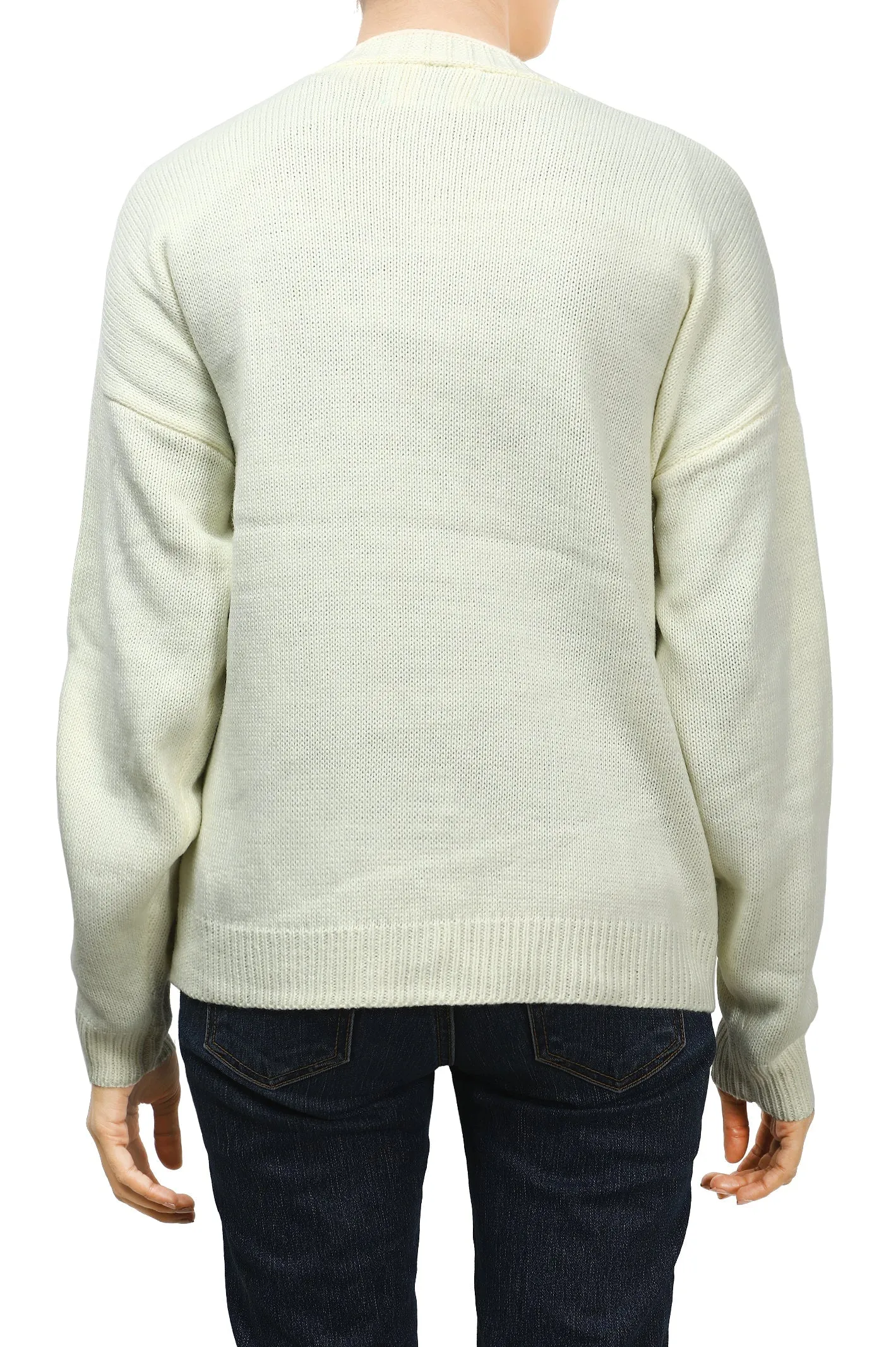 Cream Wool Sweater for Womens