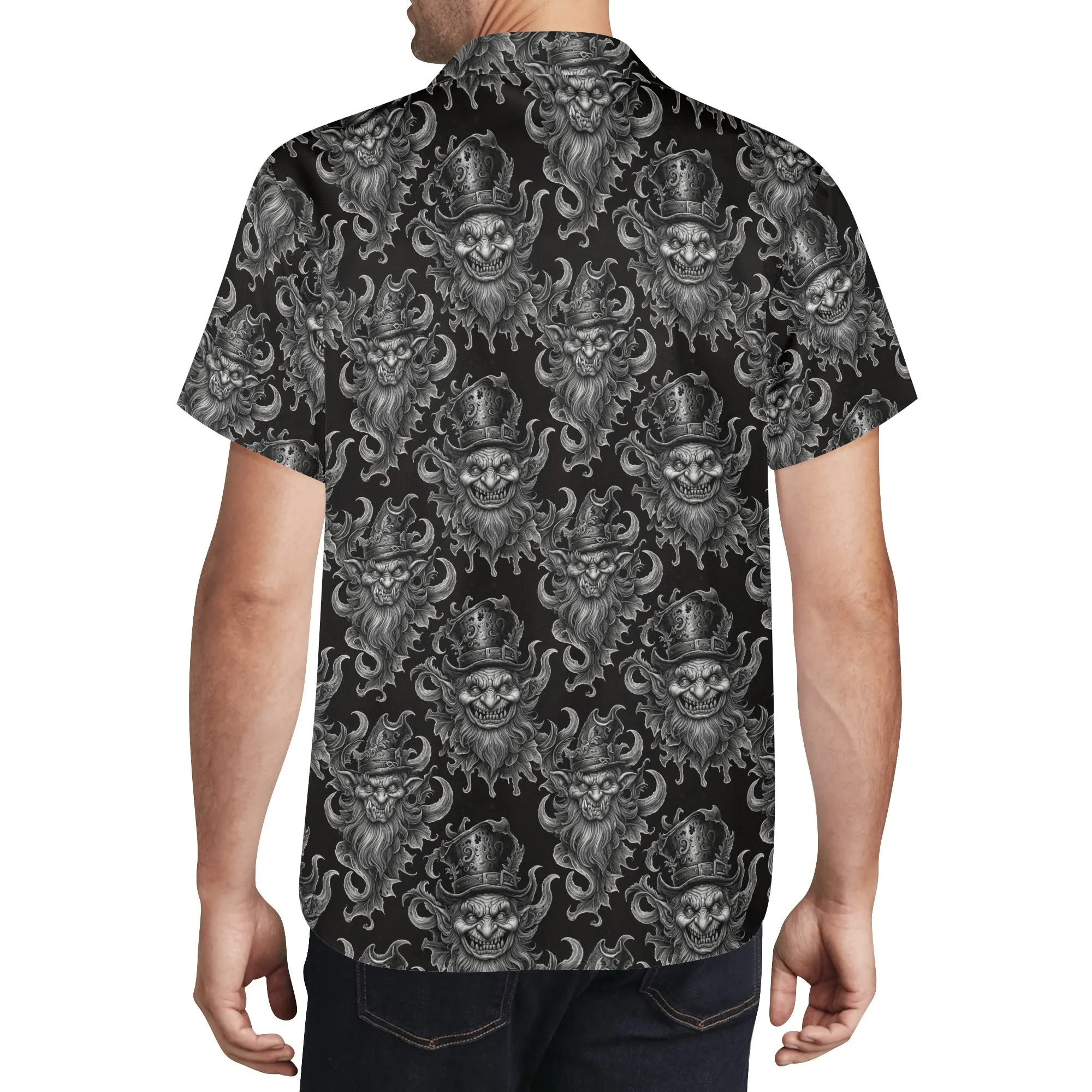 Demon Leprechaun Mens Casual Hawaiian Shirt