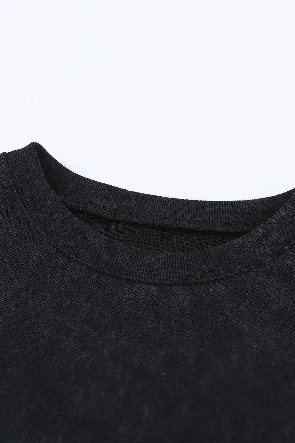 Four-Leaf Clover Oversized Ribbed Sweatshirt for St. Patrick's Day