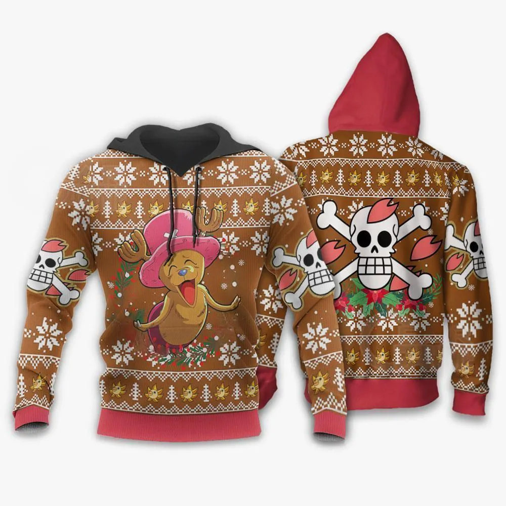Giftngon - Happy Chopper Ugly Christmas Sweater One Piece Anime Xmas