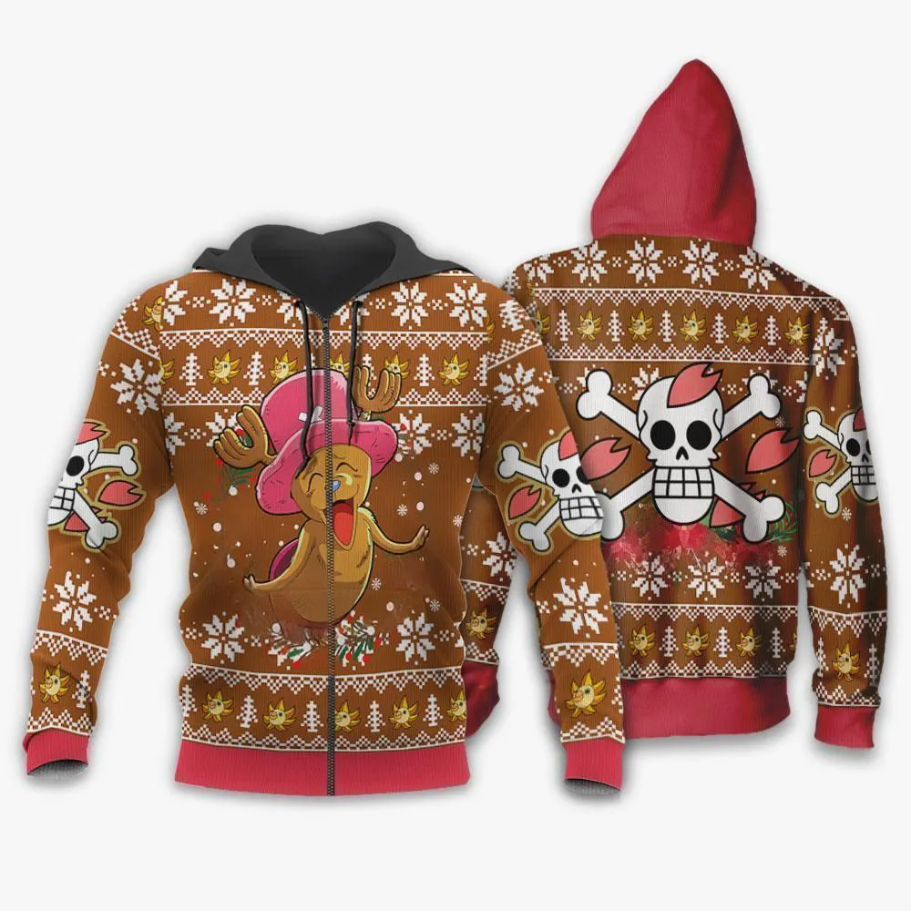 Giftngon - Happy Chopper Ugly Christmas Sweater One Piece Anime Xmas