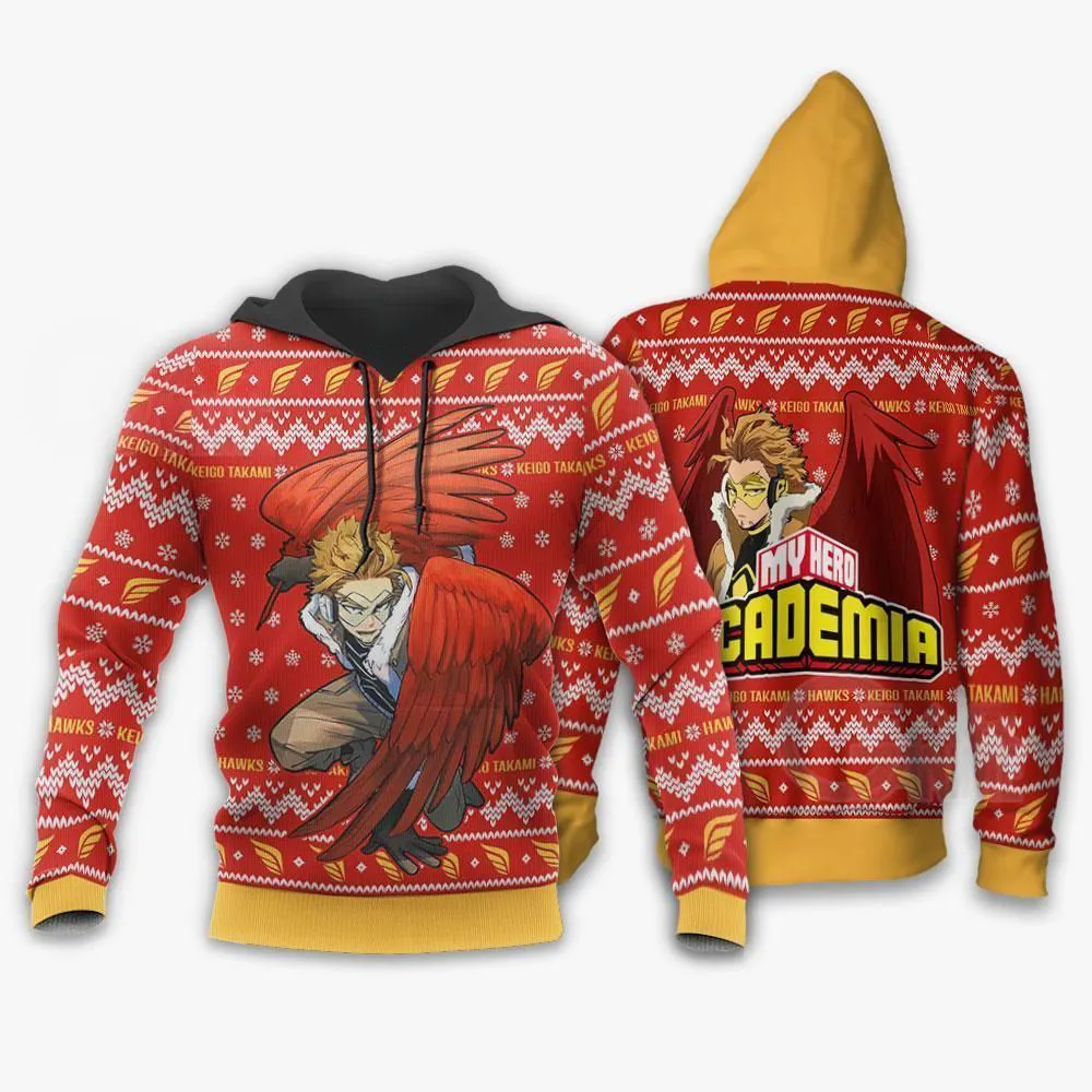 Giftngon - Keigo Takami Hawks Ugly Christmas Sweater My Hero Academia Xmas