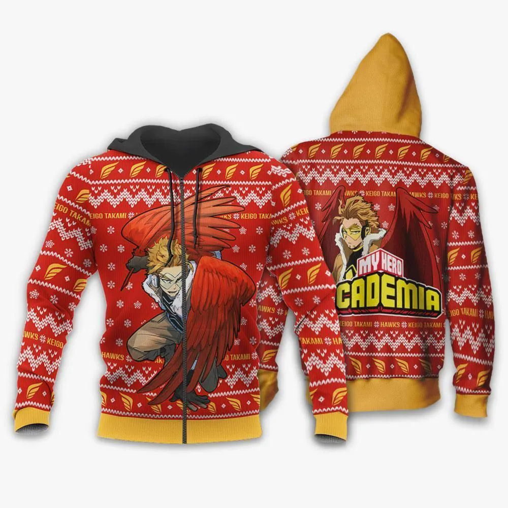 Giftngon - Keigo Takami Hawks Ugly Christmas Sweater My Hero Academia Xmas