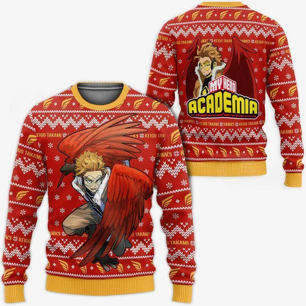 Giftngon - Keigo Takami Hawks Ugly Christmas Sweater My Hero Academia Xmas