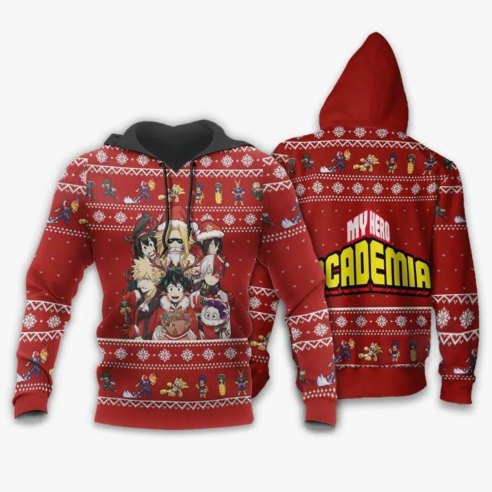 Giftngon - My Hero Academia Ugly Christmas Sweater Anime Custom Xmas Gift VA09