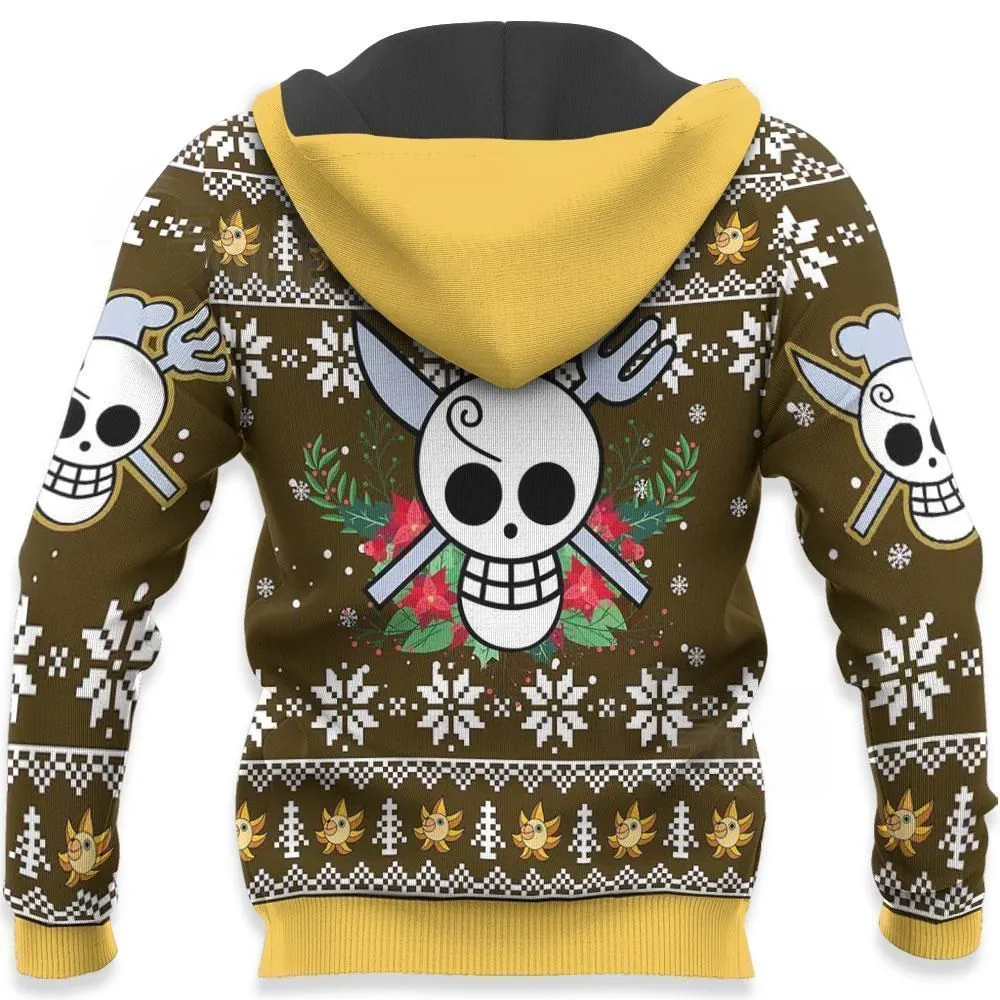 Giftngon - Sanji Ugly Christmas Sweater One Piece Anime Xmas For Kids