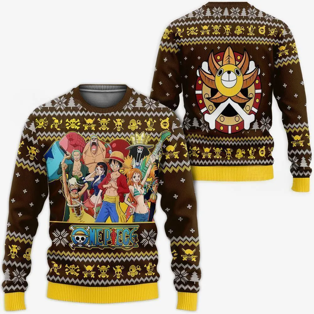 Giftngon - Straw Hat Pirates Ugly Christmas Sweater One Piece Anime Xmas