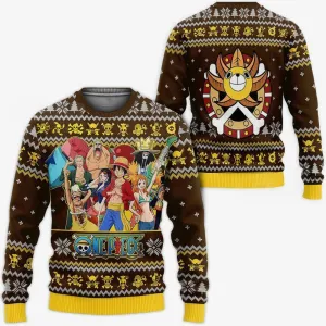 Giftngon - Straw Hat Pirates Ugly Christmas Sweater One Piece Anime Xmas