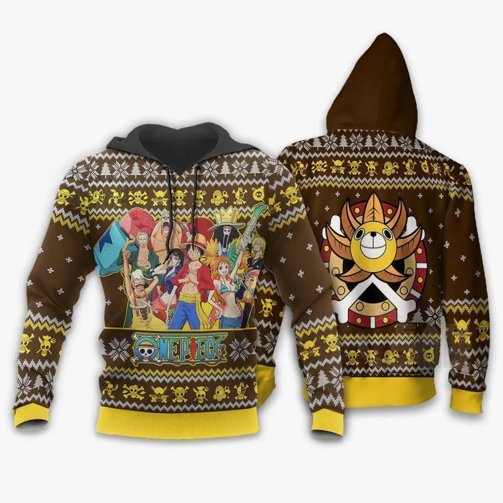 Giftngon - Straw Hat Pirates Ugly Christmas Sweater One Piece Anime Xmas