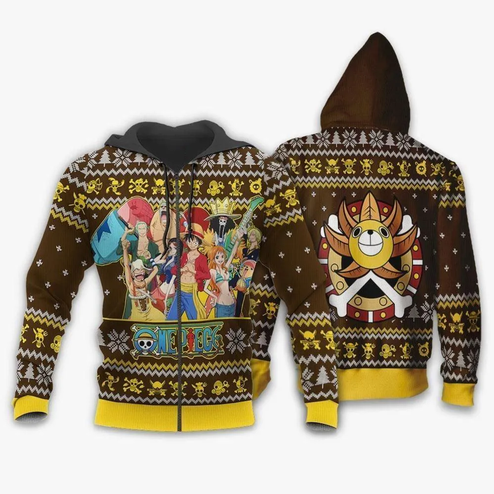 Giftngon - Straw Hat Pirates Ugly Christmas Sweater One Piece Anime Xmas