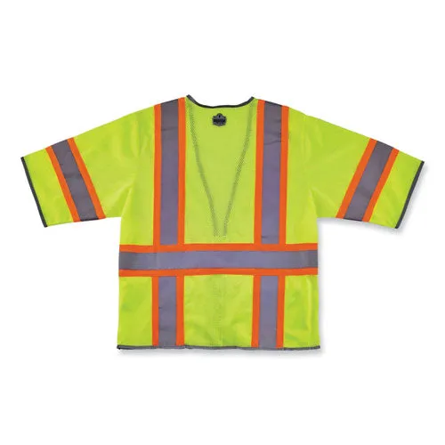 Glowear 8346z Class 3 Two-tone Hi-vis Surveyor Zipper Vest, 2x-large/3x-large, Lime, Ships In 1-3 Business Days