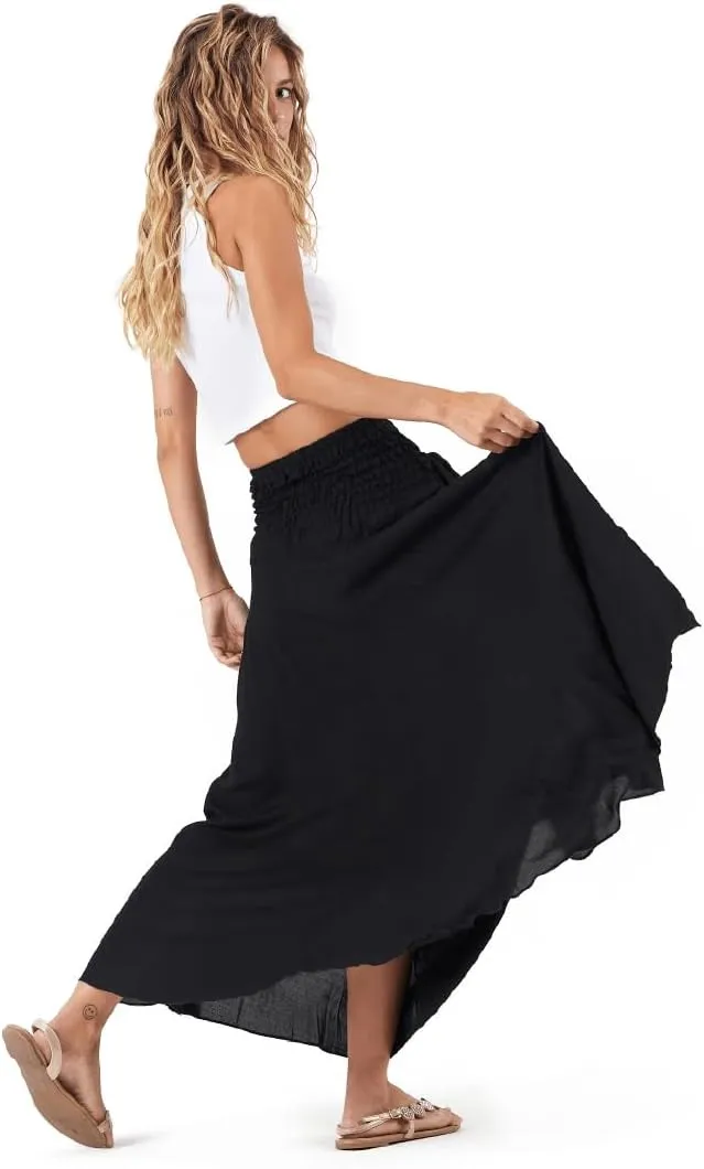 Happy Trunks Long Skirts for Women Boho Clothes for Women Maxi Skirt Hippie Gypsy Bohemian Floral Printed