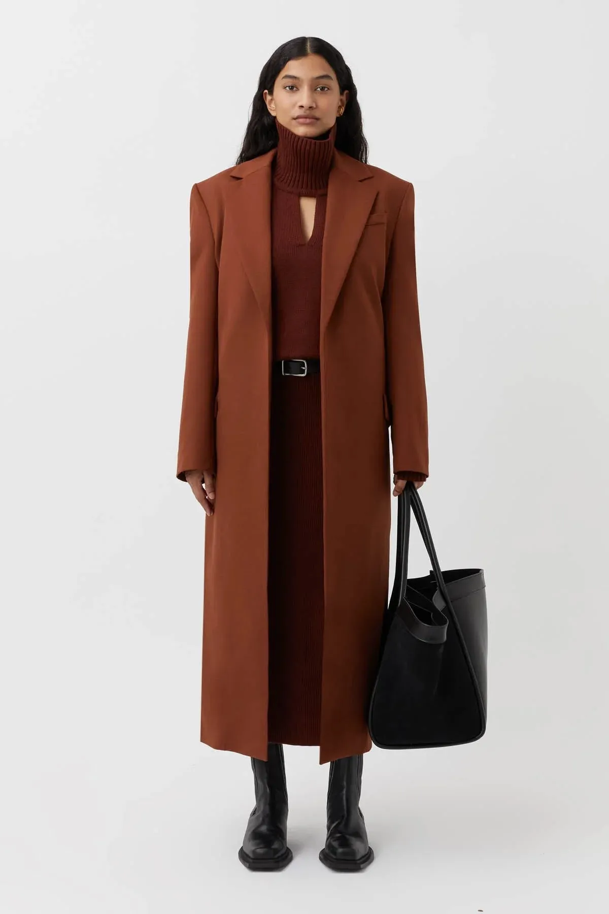 Kalina Knit Turtleneck Mahogany