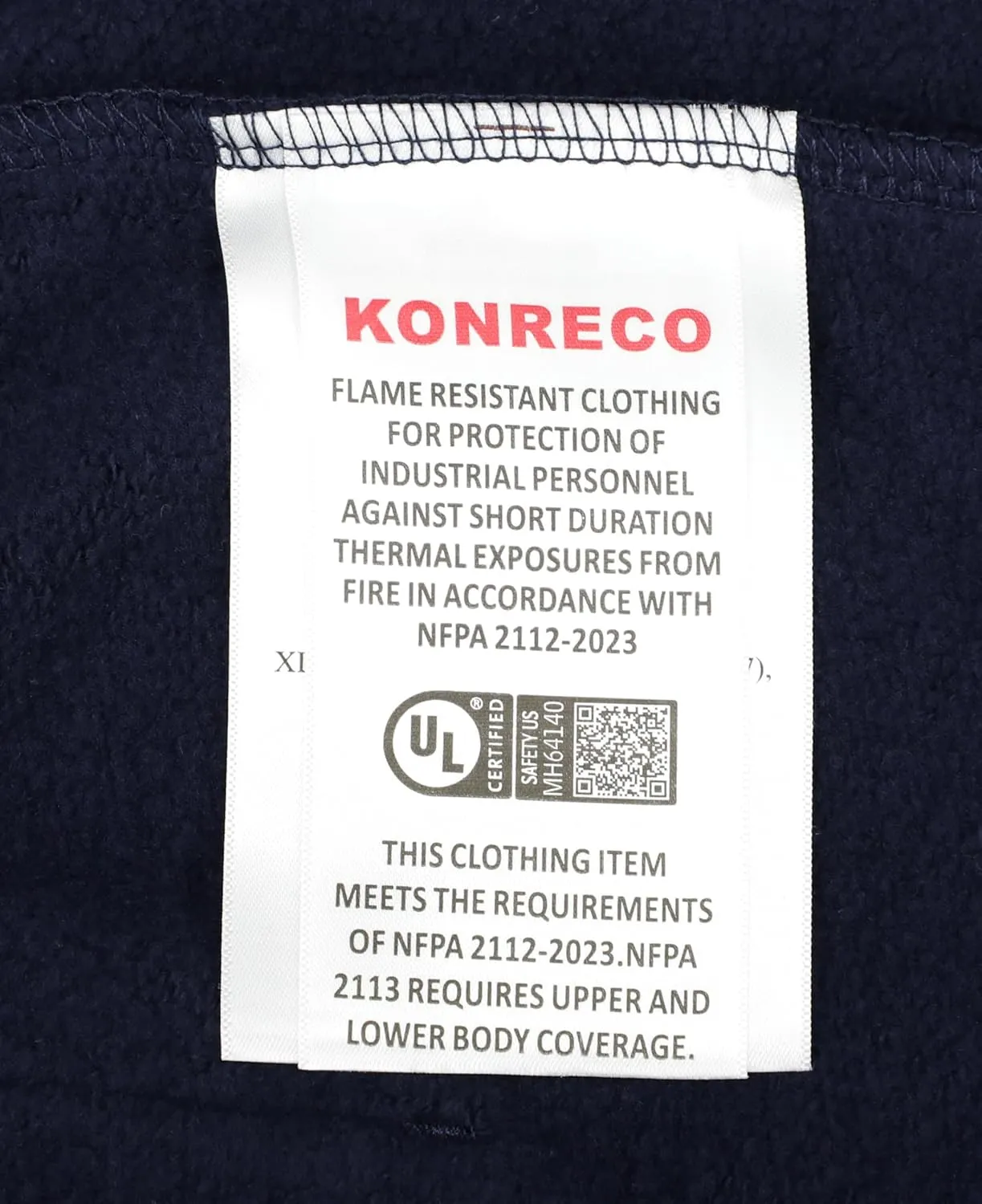 KONRECO FR Hoodies 10.5oz Cotton Fleece NFPA2112 CAT2 Flame Resistant Fire Retardant Sweatshirts
