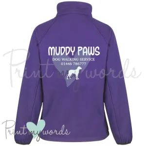 Ladies Personalised Softshell Jacket - Dog Walking Business 2