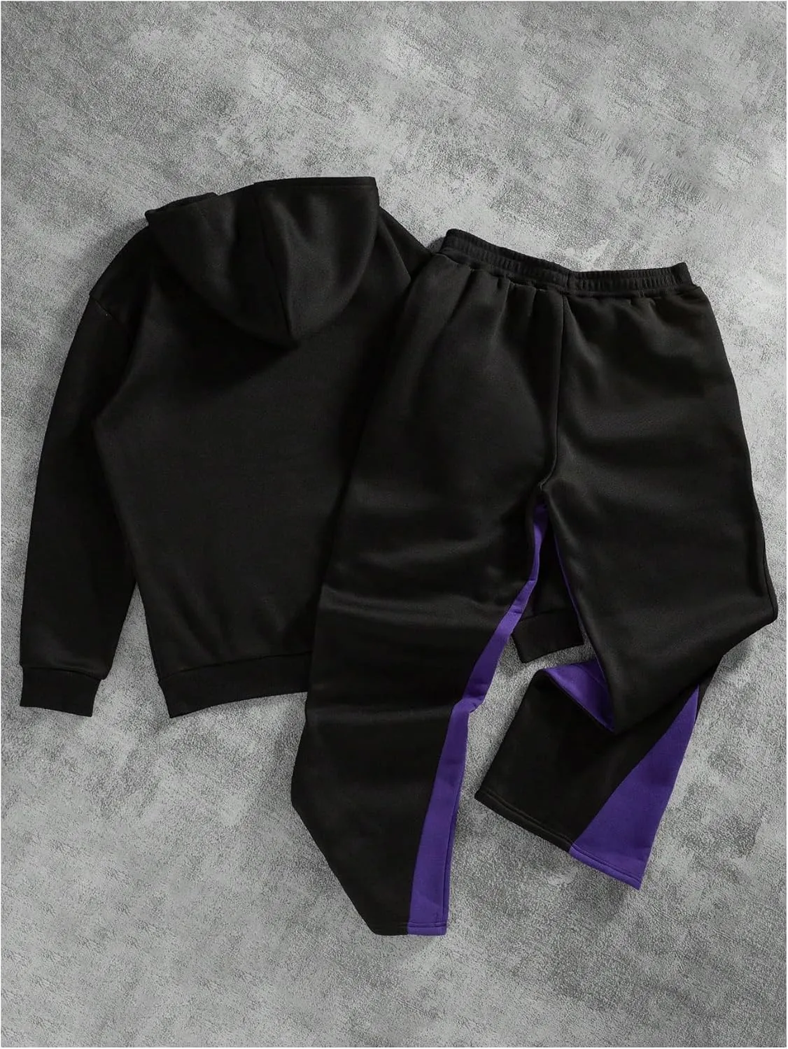 Men's 2 Piece Sweat Suits Long Sleeve Y2K Graphic Hoodies and Flared Sweatpants Set