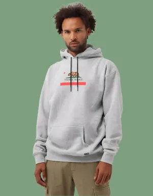 Men's California Republic Printed Pullover Hoodie Grey Color