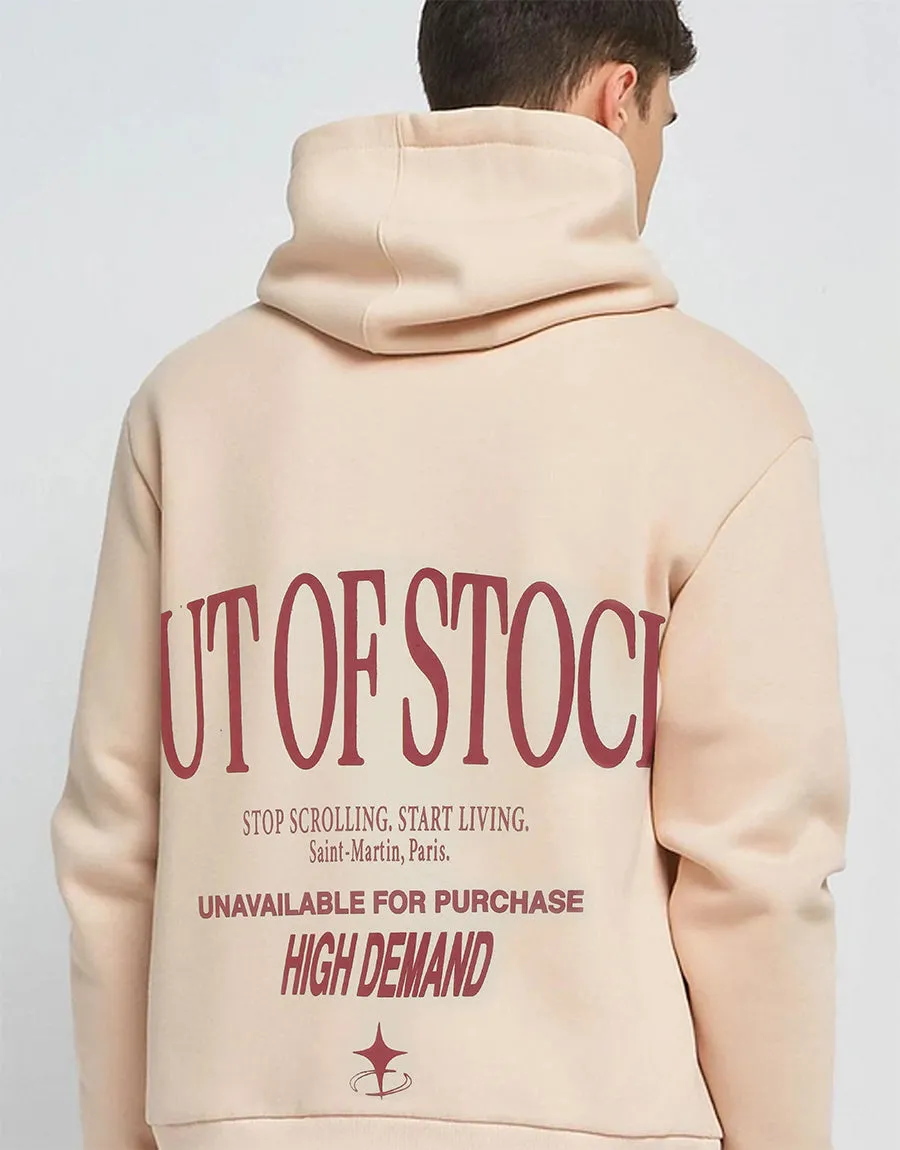 Men's High Demand Printed Pullover Hoodie Skin Color