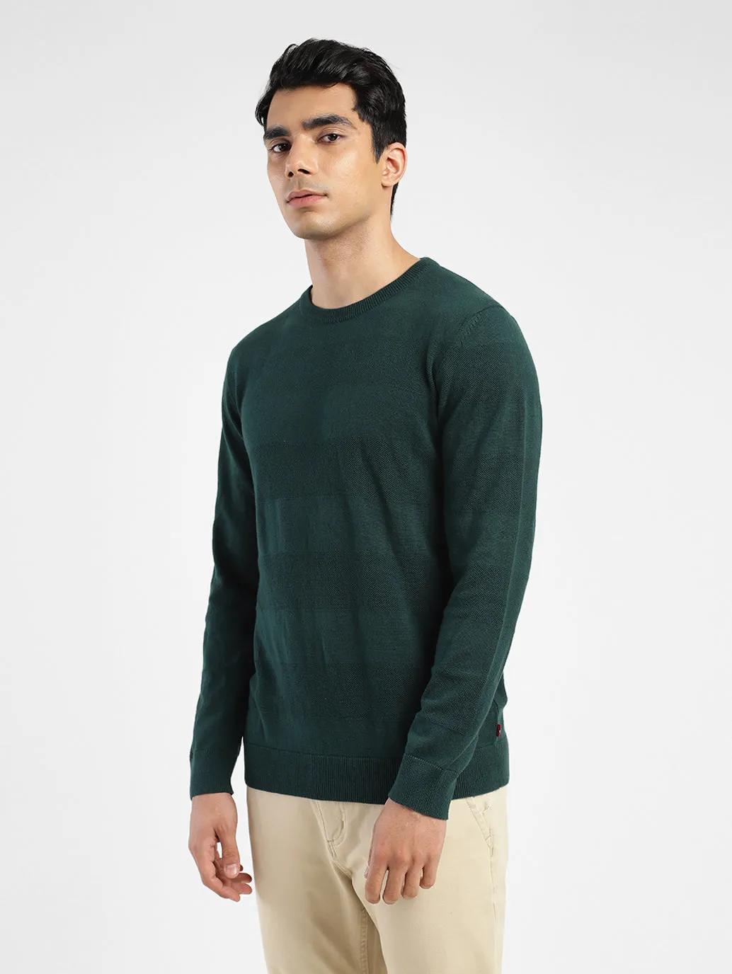 Men's Solid Crew Neck Sweater
