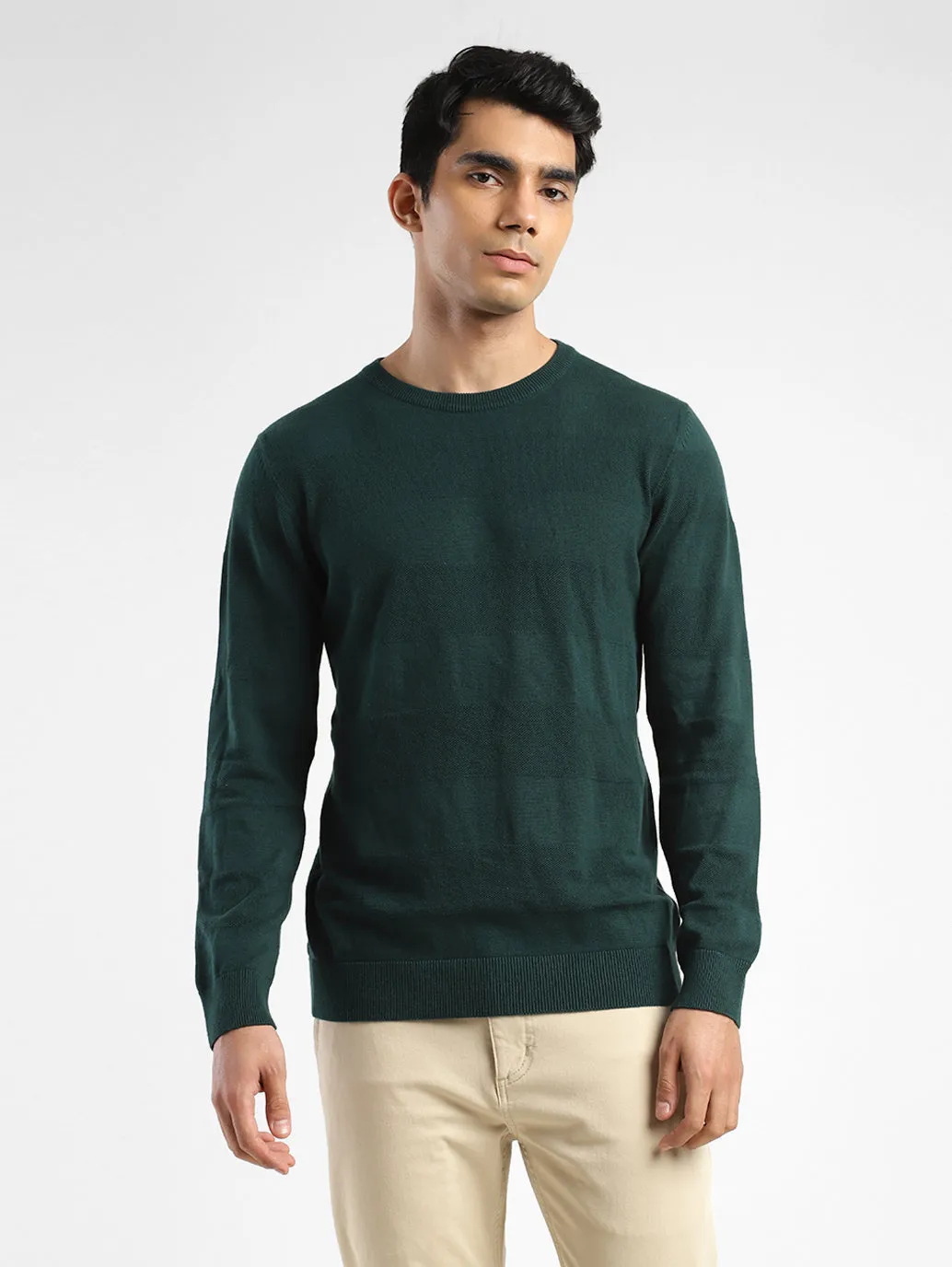 Men's Solid Crew Neck Sweater
