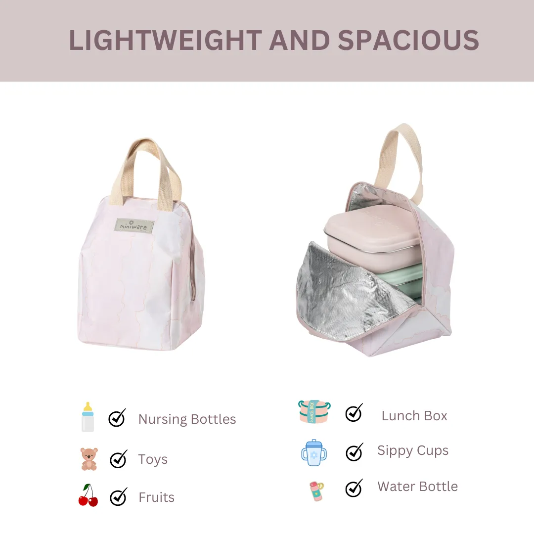 Miniware Mealtote Insulated Lunch Bag Pink Cloud