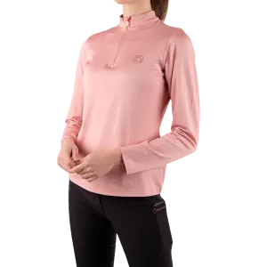 Montar Everly Rosegold Long Sleeve Training Shirt, Pale Pink