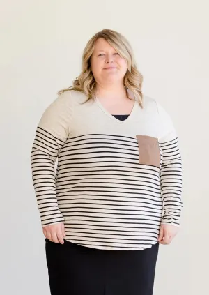 Neutral Print Pocket Top - FINAL SALE