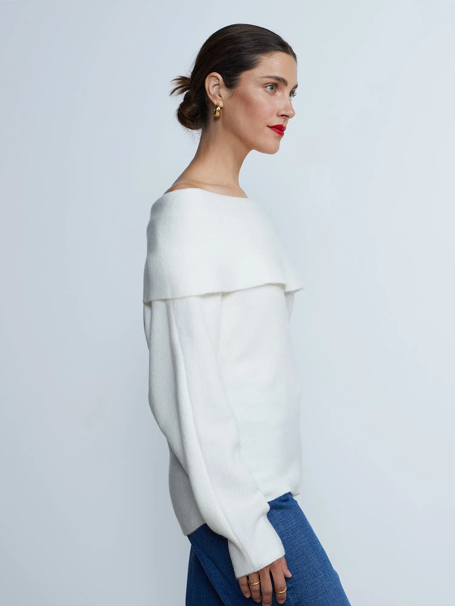 Off-The-Shoulder Dolman Sleeve Sweater