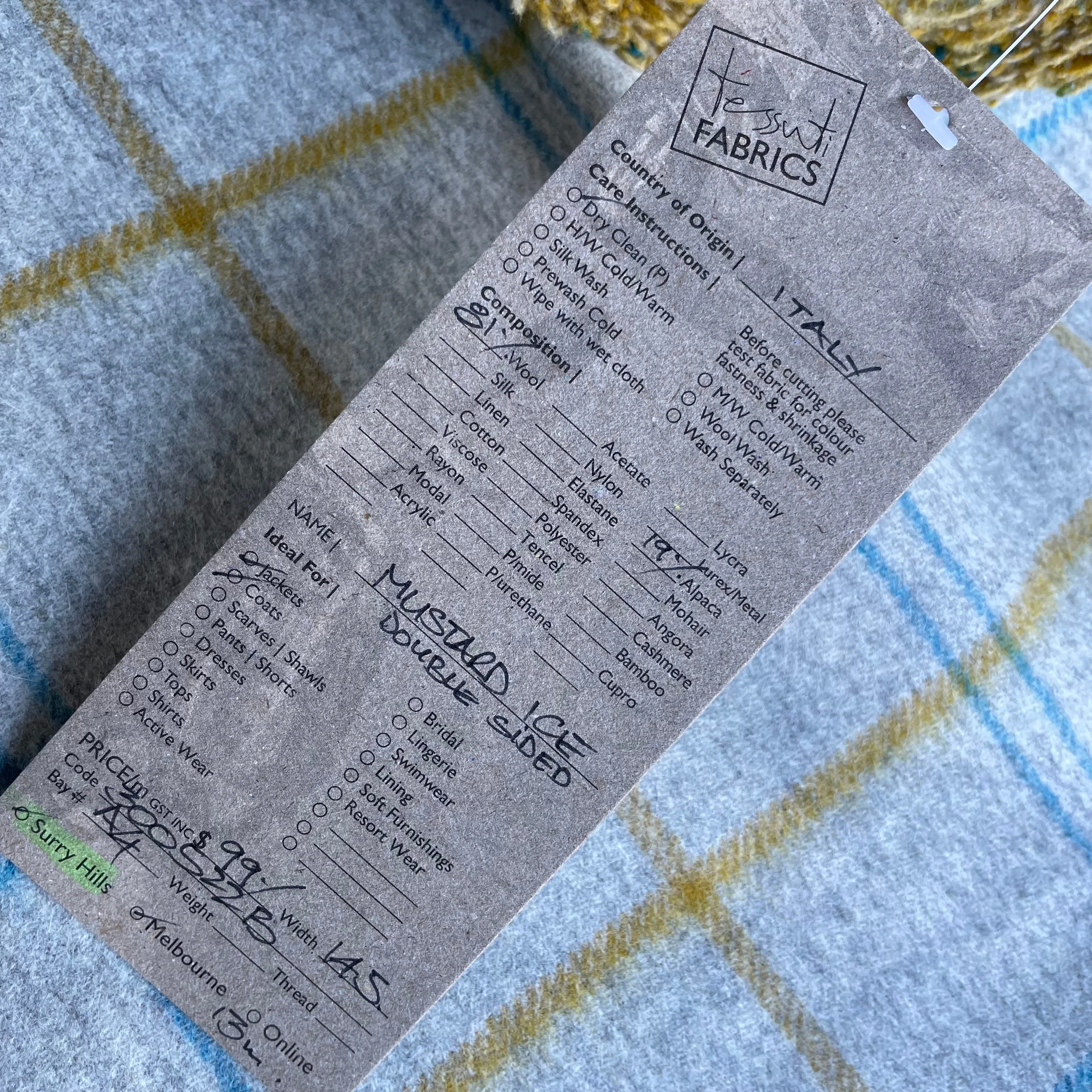 Remnant of Mustard Ice - Double Sided Coating