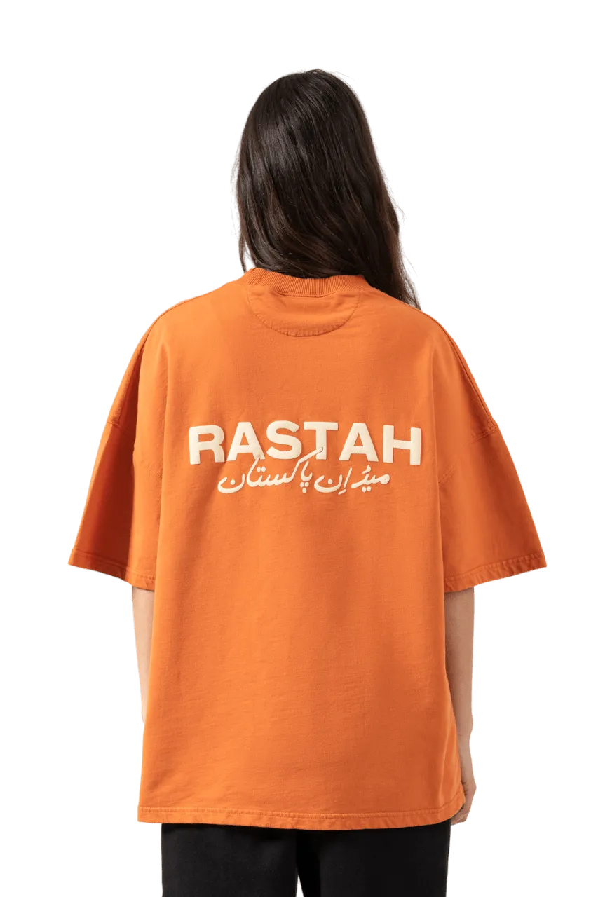 RUST ORANGE MADE IN PAK T SHIRT (v2)