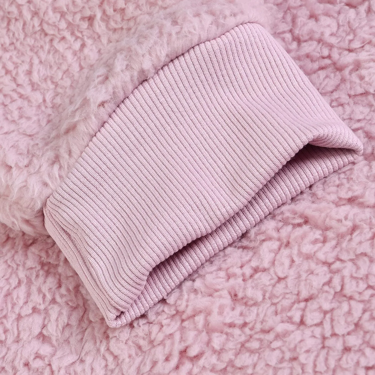 Sleepdown Womens Oversized Pullover Hooded Sweatshirt with Pockets Fuzzy Fleece Long Sleeve Zip Up Sweatshirt for Womens