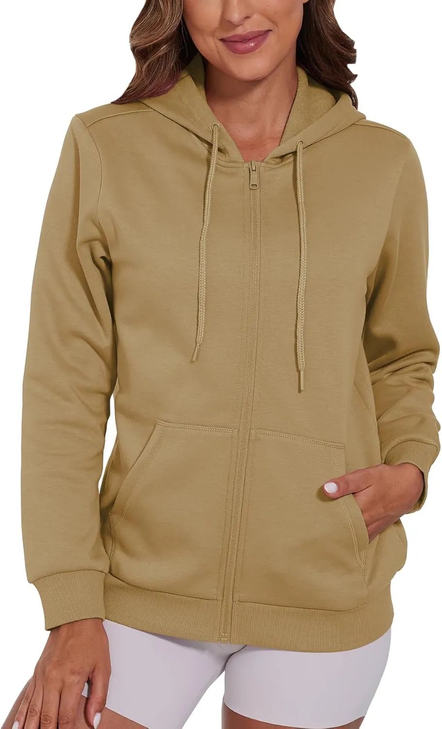 SMENG Womens Zip Up Hoodies Long Sleeve Fit Hooded Sweatshirts 2024 Casual Lightweight Jacket