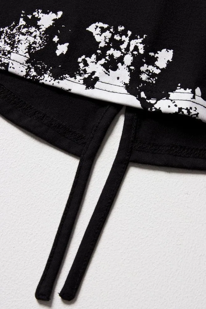 Splatter Tuxedo Short Sleeve T-Shirt Black