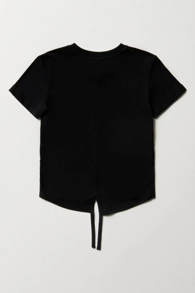Splatter Tuxedo Short Sleeve T-Shirt Black