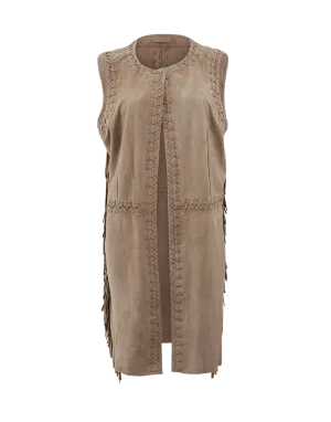 Suede Fringe Vest